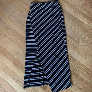 White House Black Market Striped Maxi Wrap Skirt